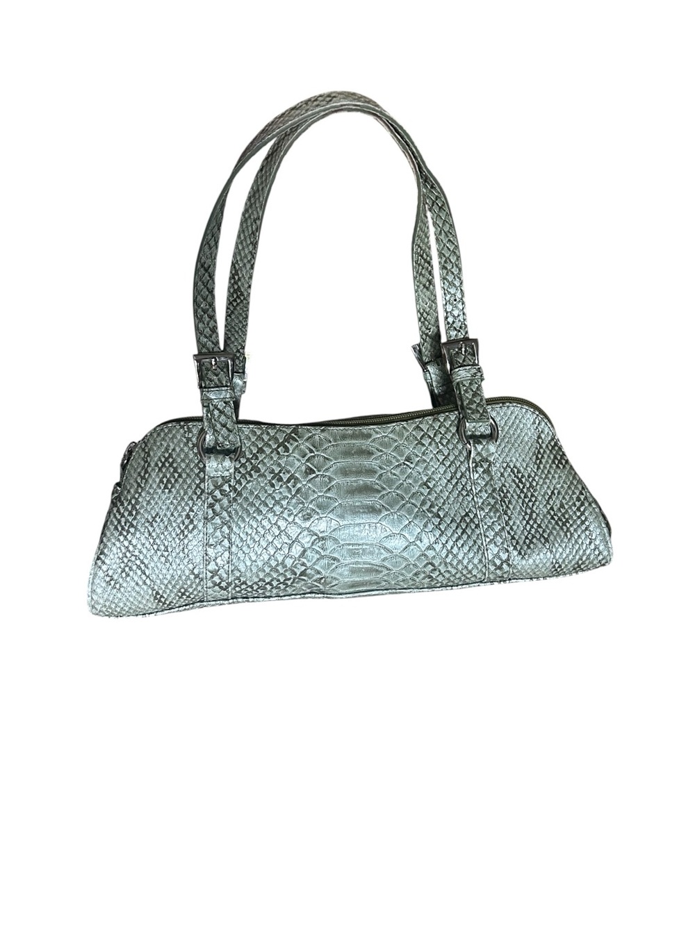 Bisou Bisou Green Faux Snakeskin Shoulder Bag